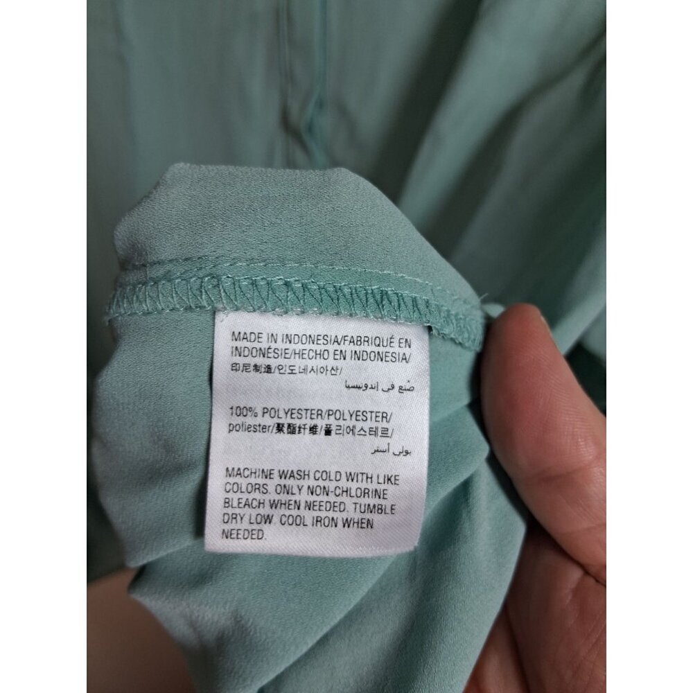 NWT JM Collection Blouse Business Casual Boho Office Preppy Teal Blue Size XL - Picture 6 of 6
